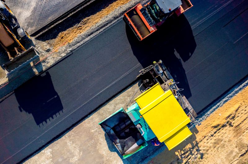 Asphalt Paving Equipment at Work